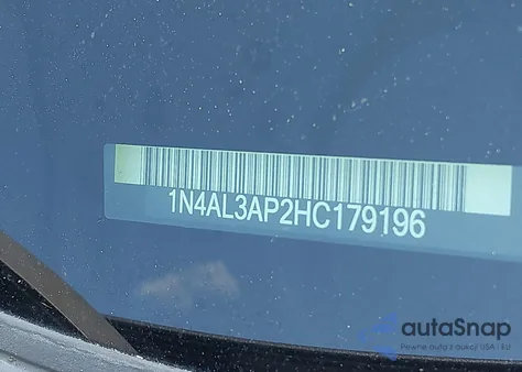 2017 Nissan Altima 2.5 Sv z USA, uszkodzony, nr VIN 1N4AL3AP2HC179196